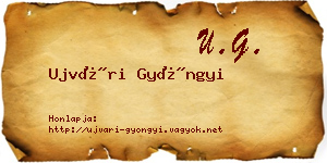 Ujvári Gyöngyi névjegykártya